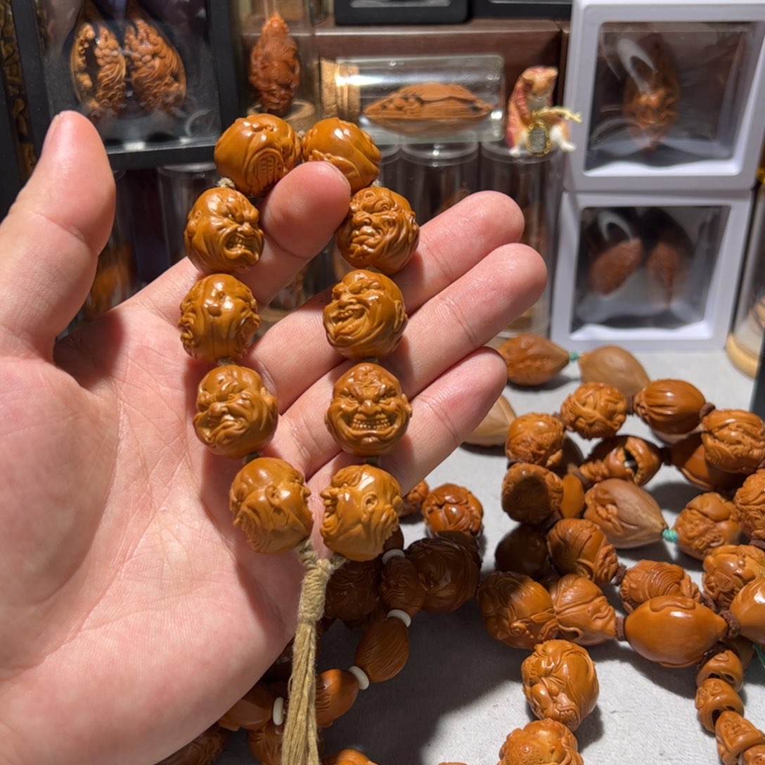 拉****手串/手链橄榄核手工双面恶僧