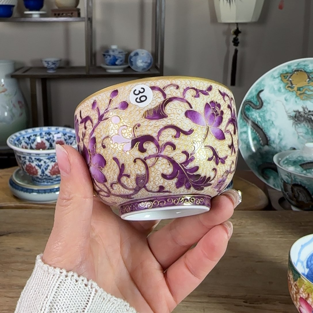 杯景德镇陶瓷柴烧多人