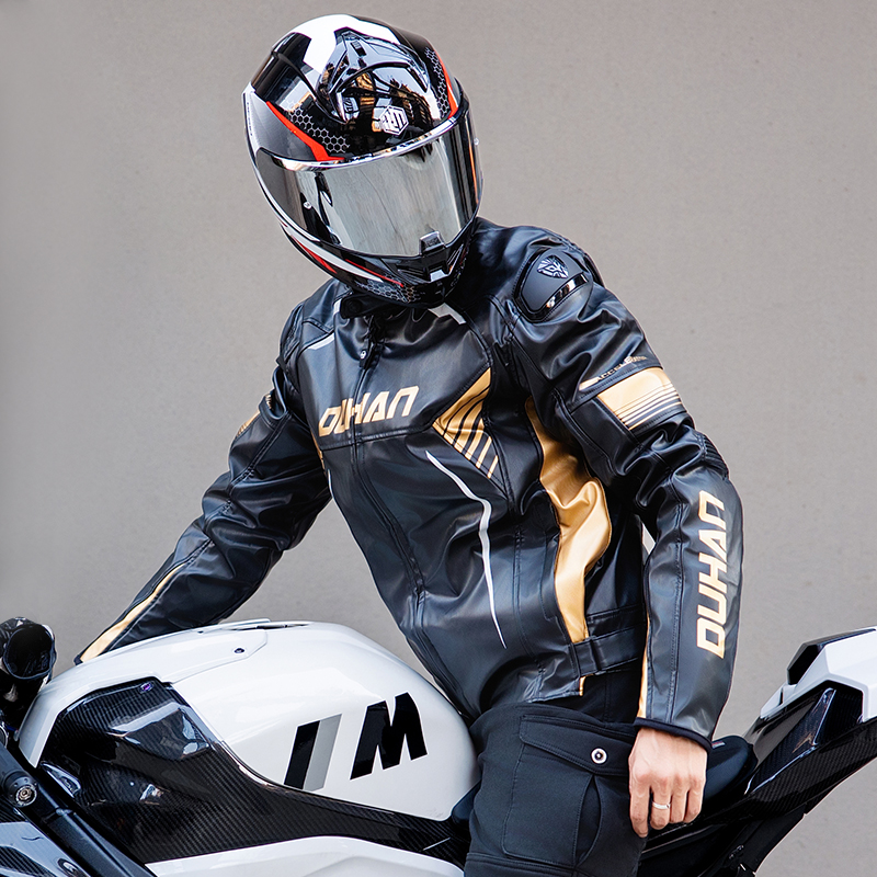 duhan/杜汉DY2168機車皮衣摩托车骑行服可拆卸防摔摩托车骑行服