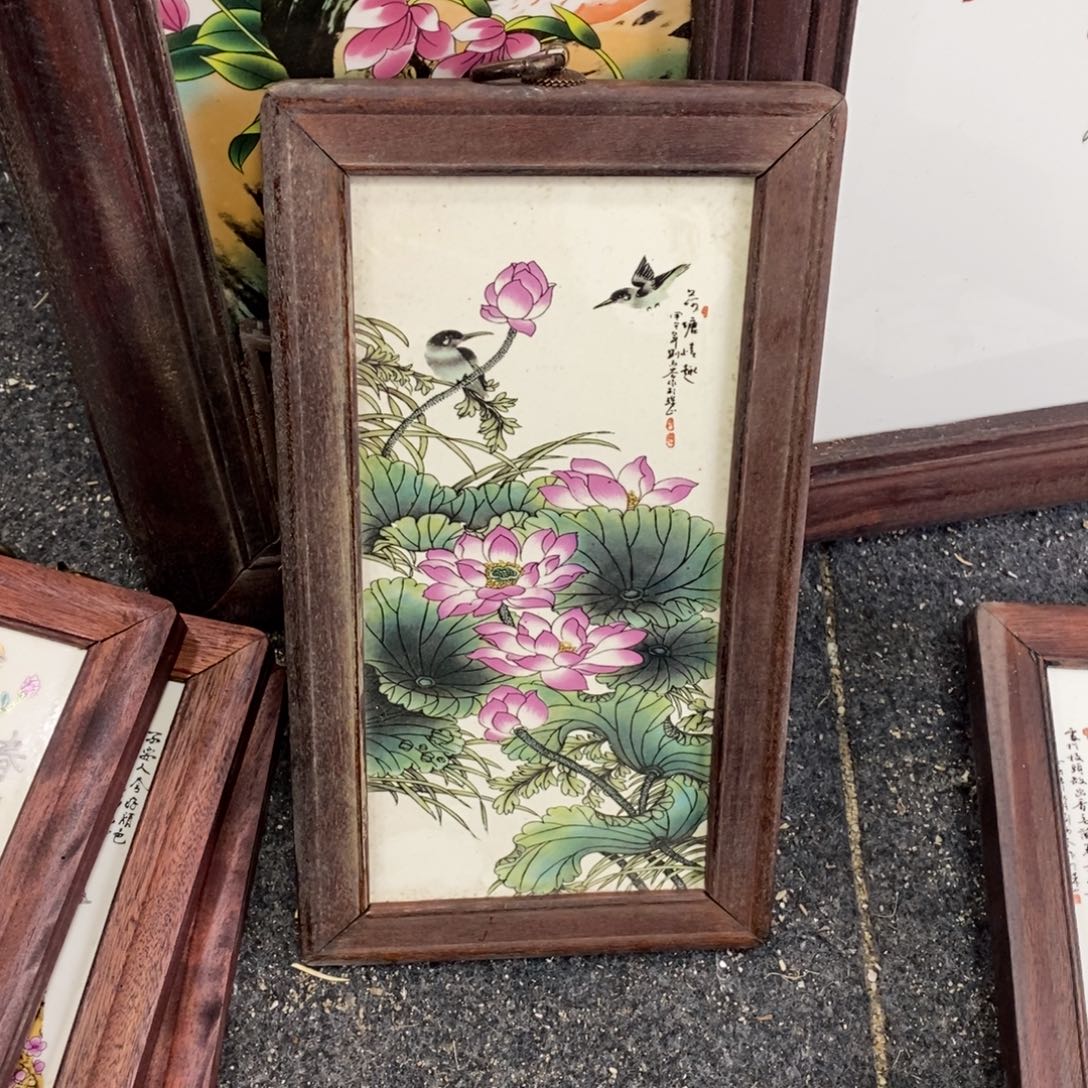 瓷片28*16*1景德镇瓷板画柴窑烧制