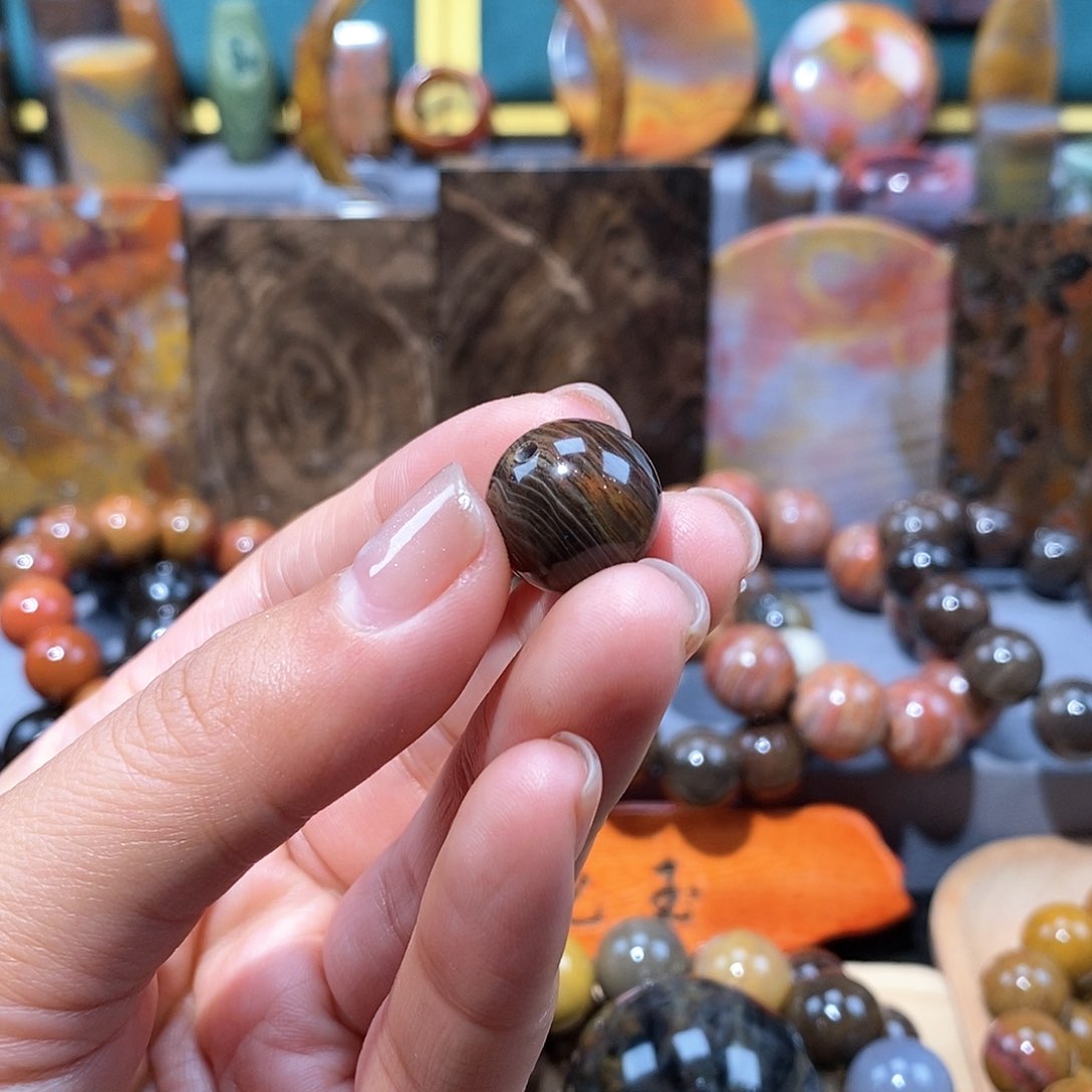 硅化玉天然北票硅化玉珠子未镶嵌用****0天然北票硅化玉珠子