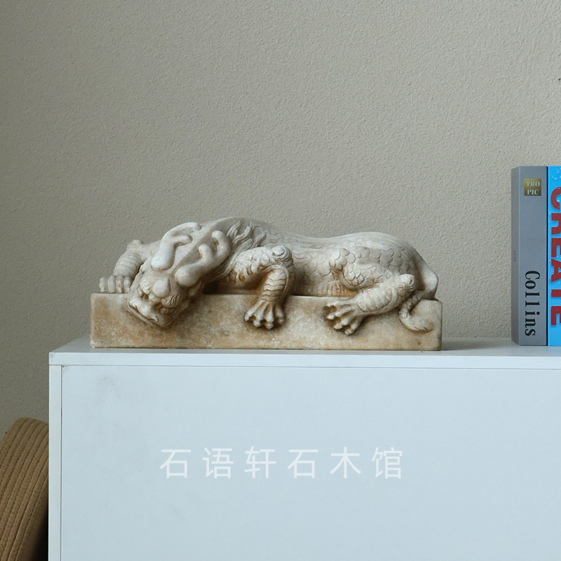 天然石材整石精雕吸水兽案头庭院入户鱼池装饰瑞兽汉白玉