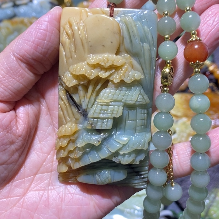 岫玉岫玉吊坠未镶嵌