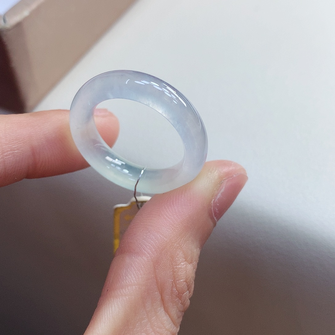 翡翠戒指未镶嵌人***花18-19号