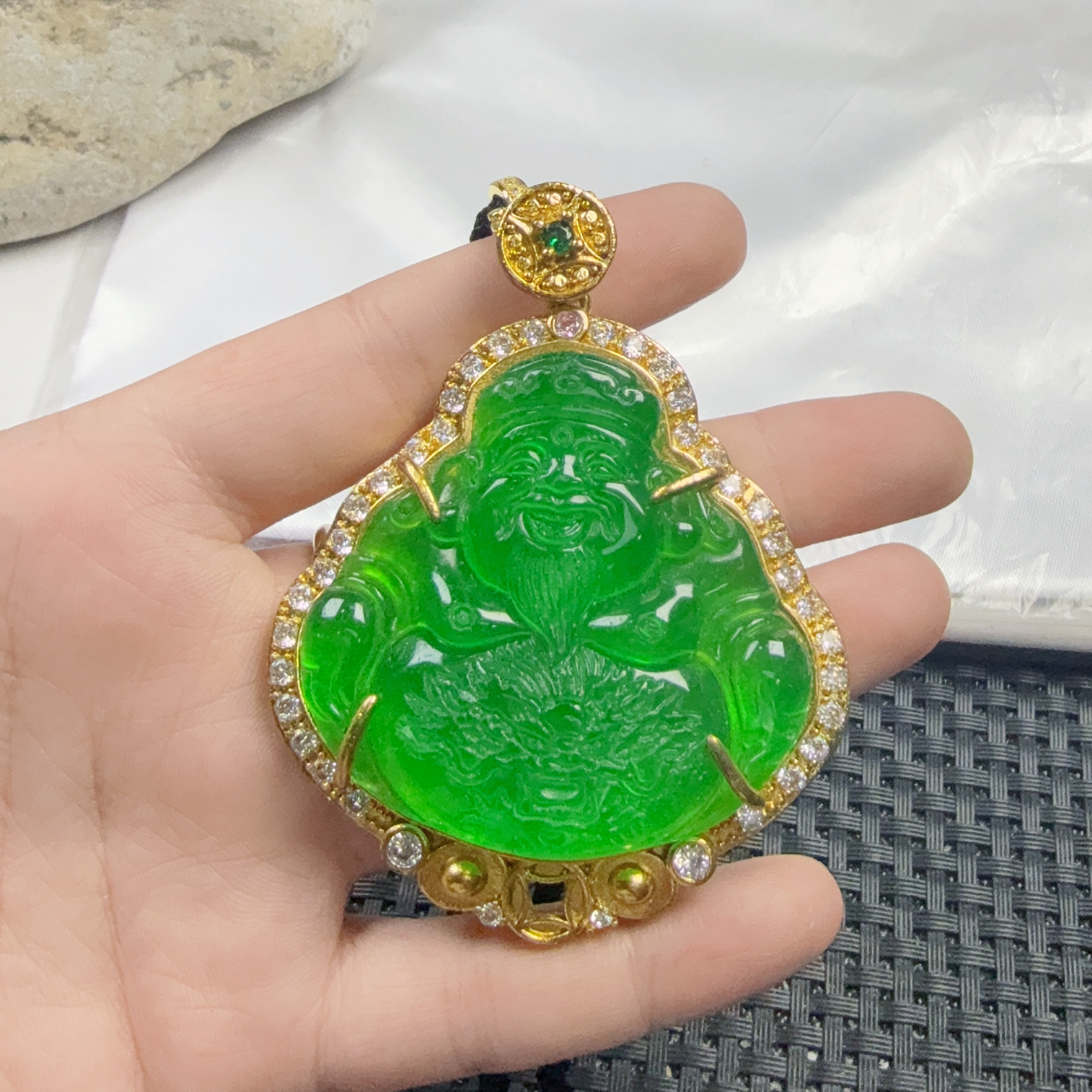 【聚宝严选】D9绿大财神爷（金）吊坠妈妈款精致精美气质百搭