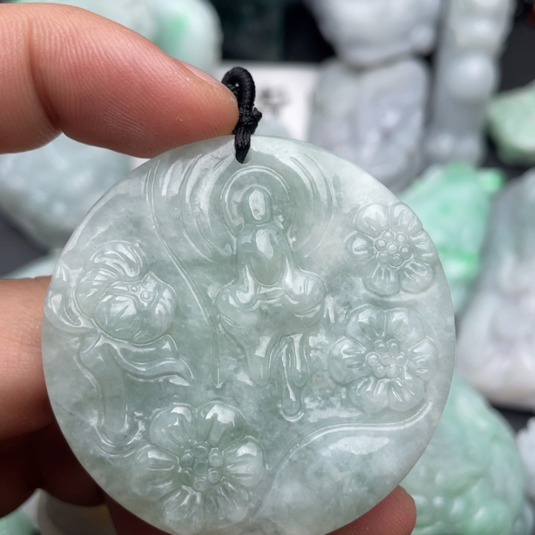 翡翠未镶嵌吊坠(不含链)