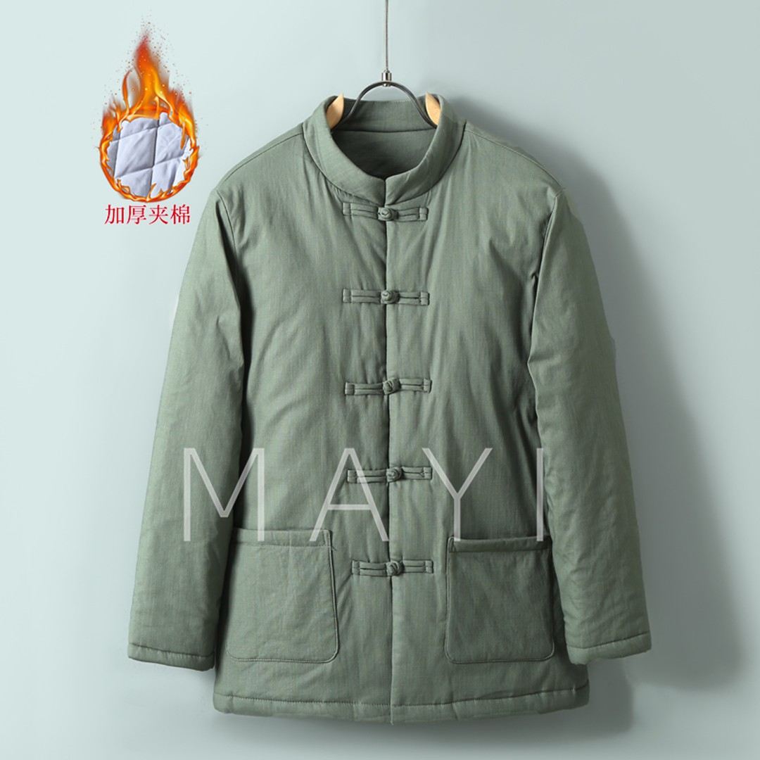 中国风唐装盘扣立领羽绒棉服加棉加厚保暖新中式棉衣袄子外套冬装