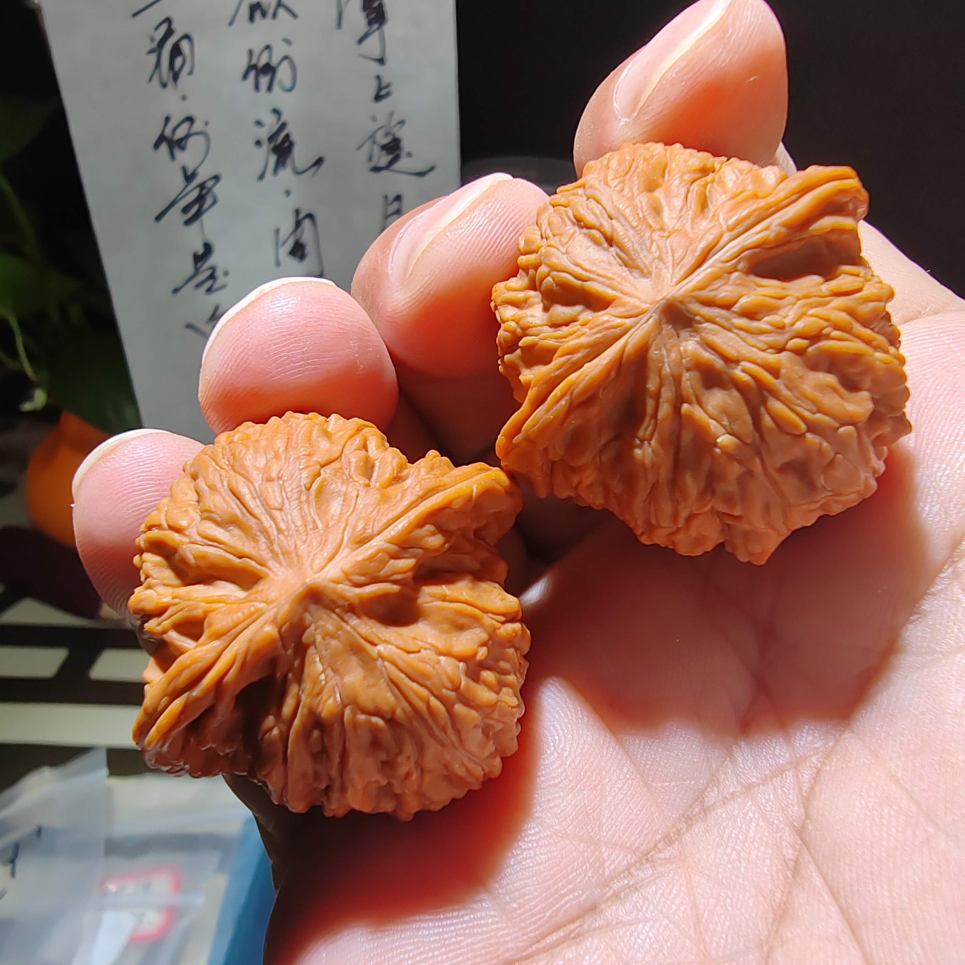 全品无修保真磨盘狮子头文玩核桃盘玩手把件纹理清晰上色快