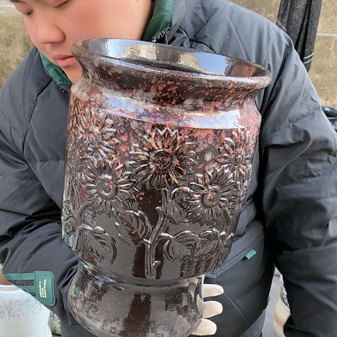 紫砂花盆正品口20高31