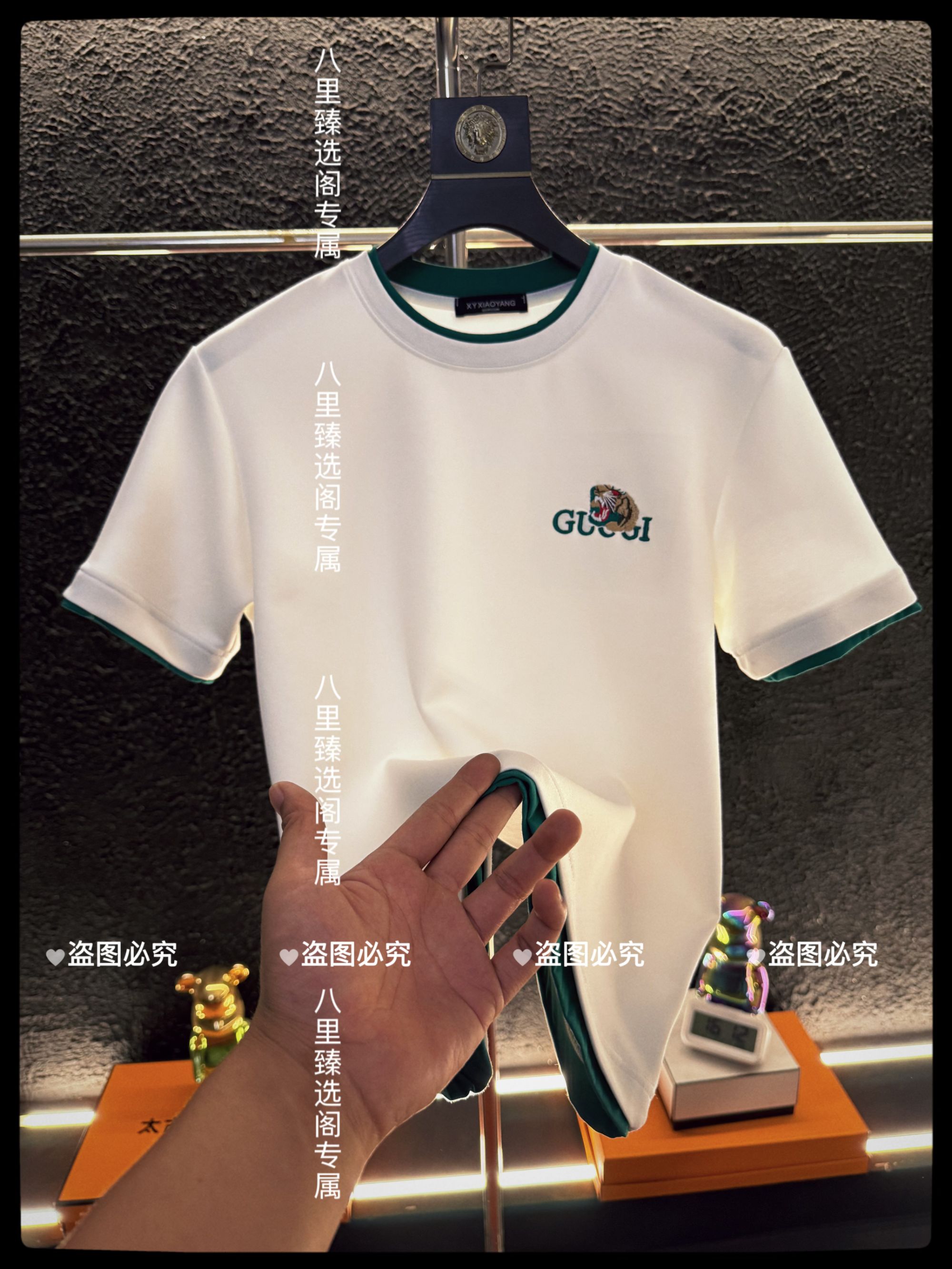 2025新款时尚潮流百搭高端奢品刺绣大气男款休闲短袖夏季圆领(HT)