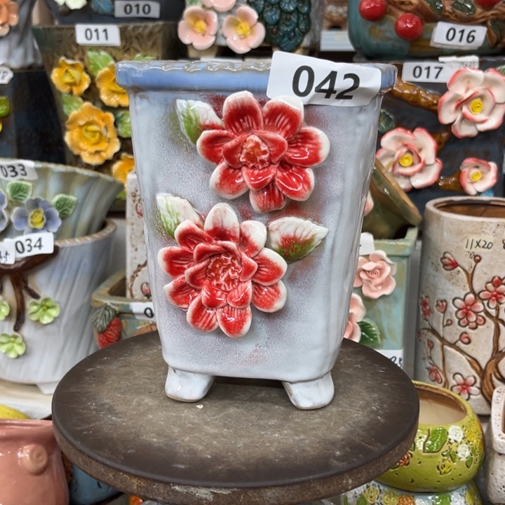 紫砂花盆粗陶材质多肉花盆