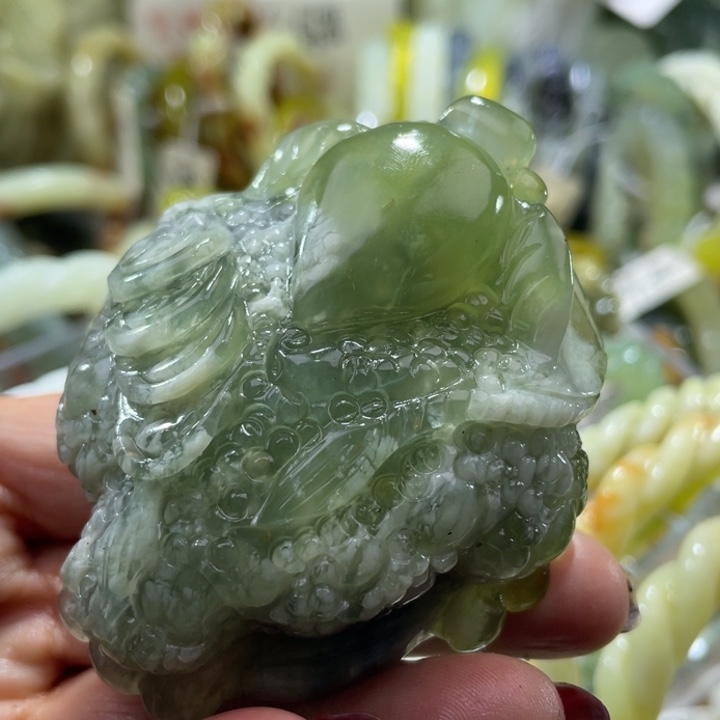 岫玉未镶嵌手把手把