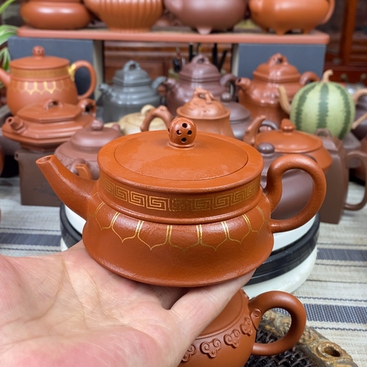 紫砂茶壶禅玉230cc原矿一厂老红土紫砂新年特惠价