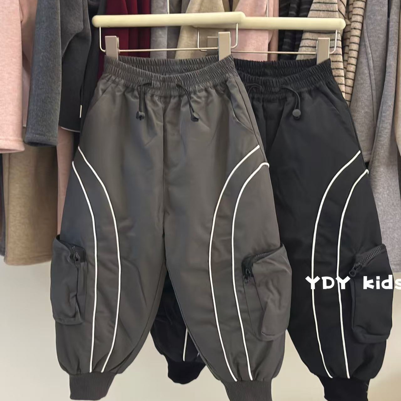 宝宝加绒加厚羽绒裤