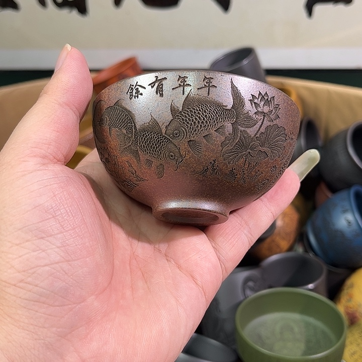 茶杯紫砂全手工紫砂主人杯