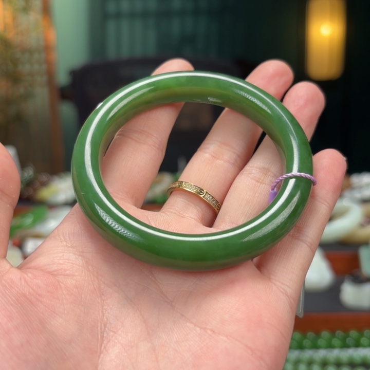 和田玉手镯未镶嵌58