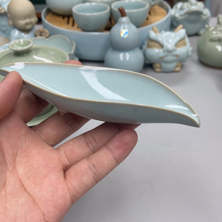 瓷じ****つ天青色赵琳老师茶则