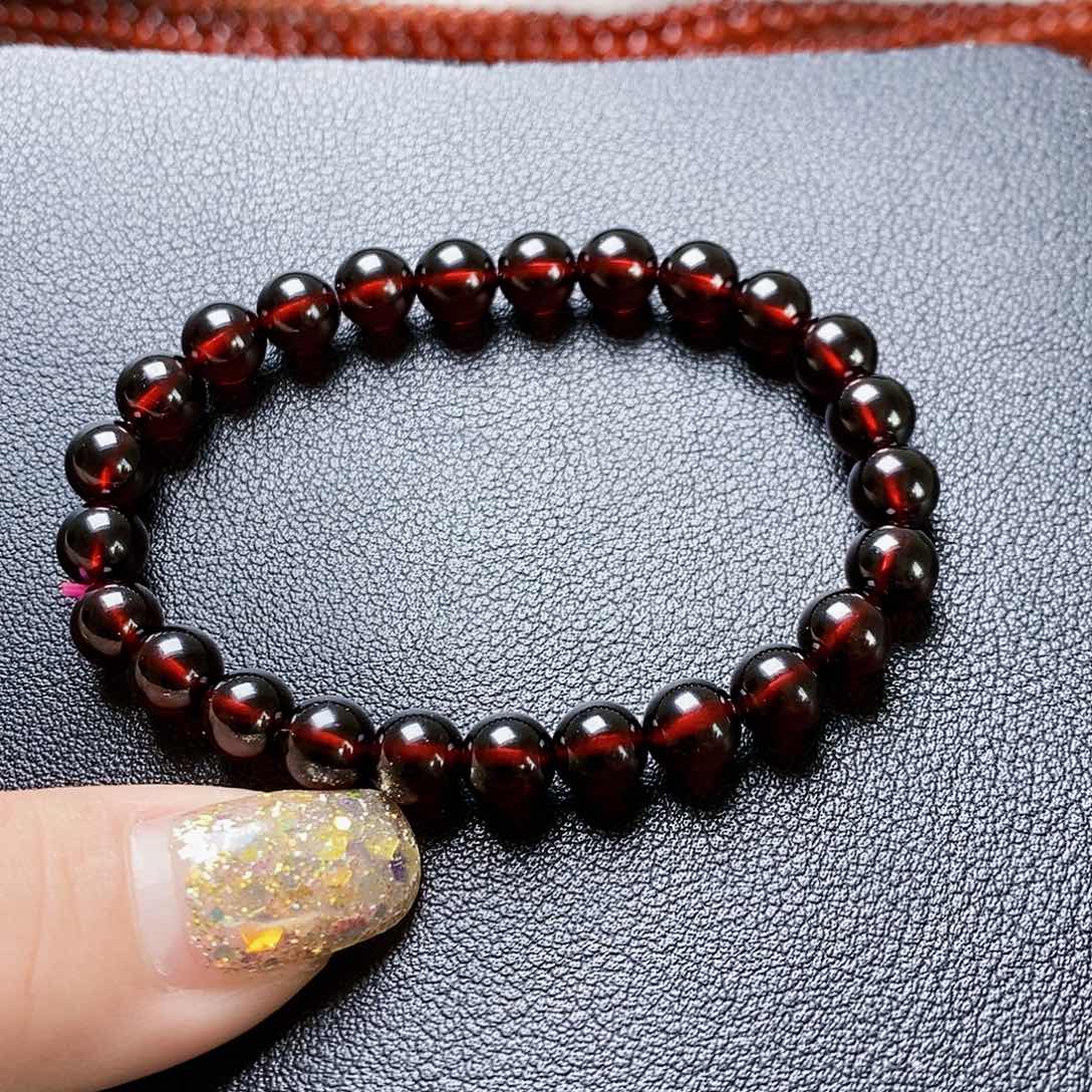 石榴石手链未镶嵌7.0单圈