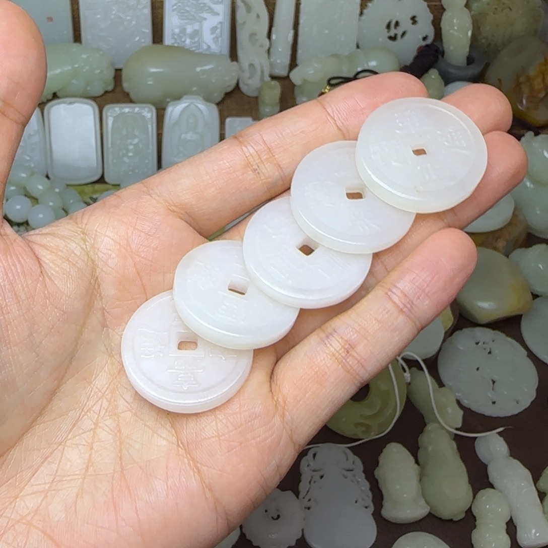 *****和田玉未镶嵌挂件五帝