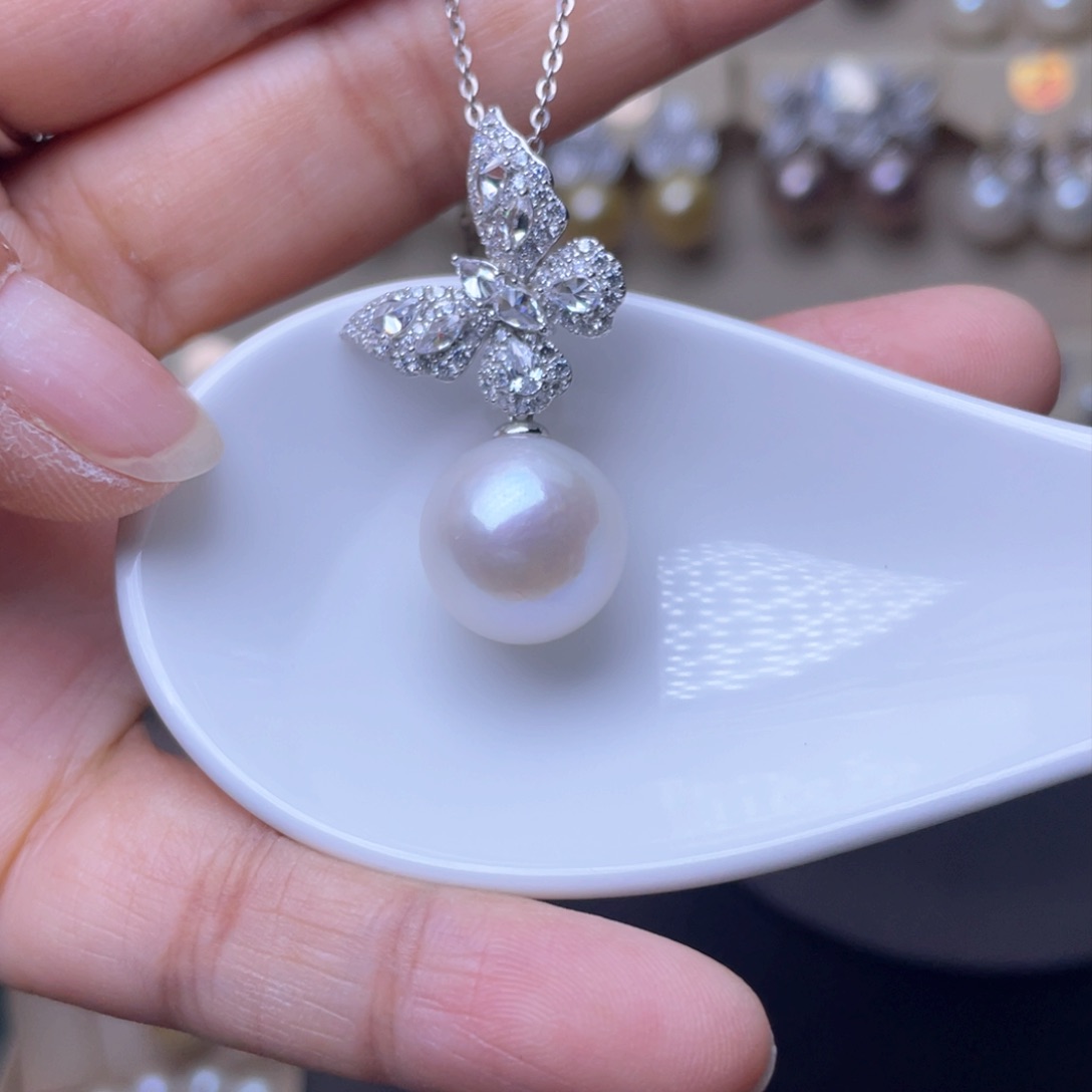 银S925镶嵌淡水珍珠其他猫***肥