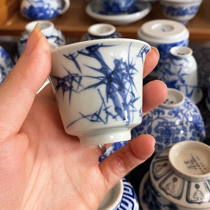 2只纯手工竹子马蹄杯