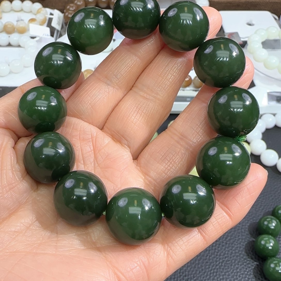 和田玉手链未镶嵌2*3