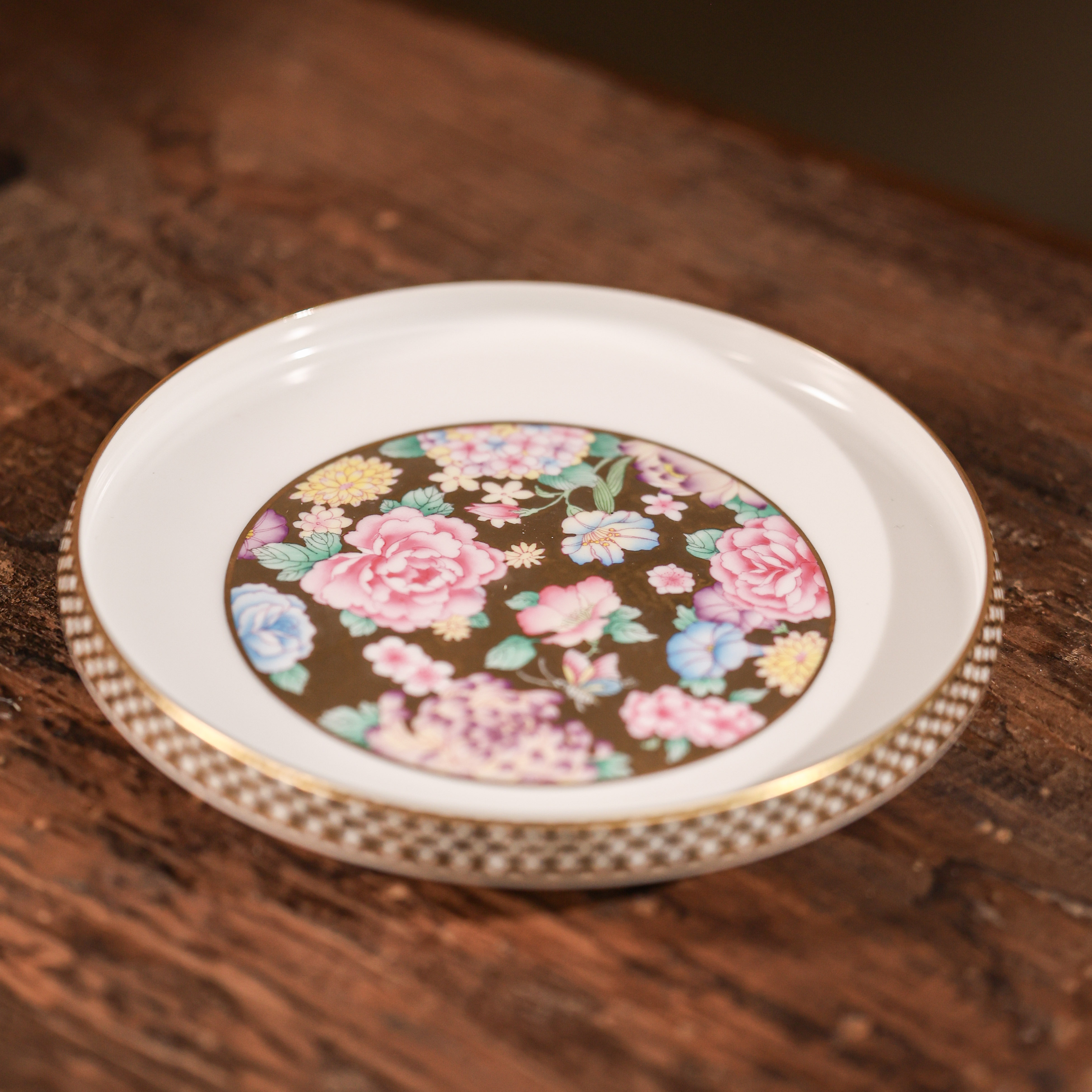 【小田甄陶】珠光月牙白-金地繁华壶承 茶道零配（华隐梵田S1265）