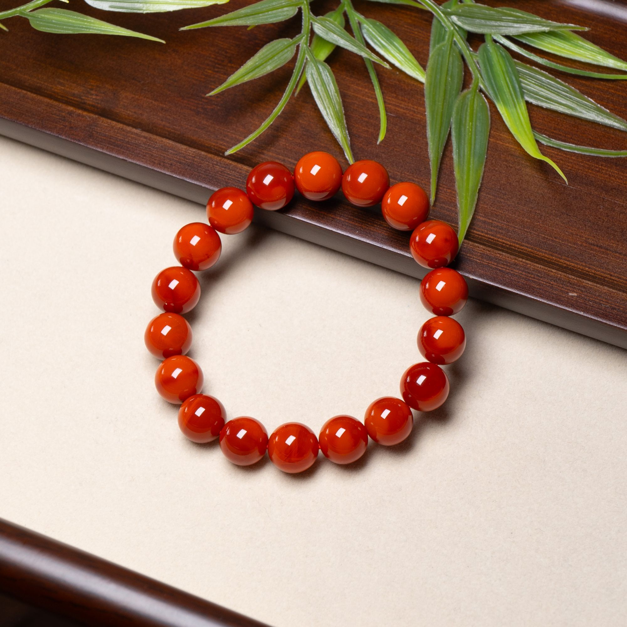 瓦西南红锦红柿子红双色手串【承禧百分百原矿】SH9330多样性其一