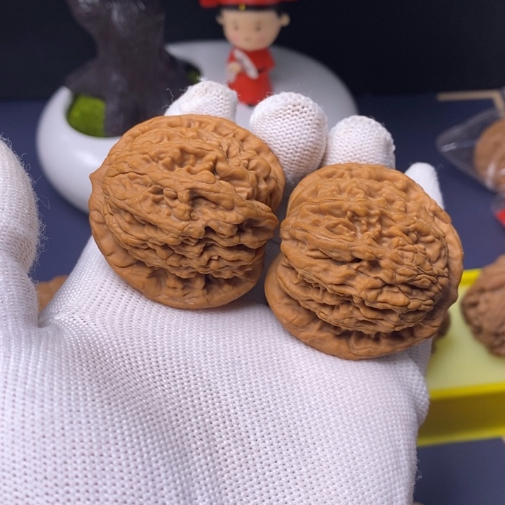 藏***藏文玩核桃把件42麦虎