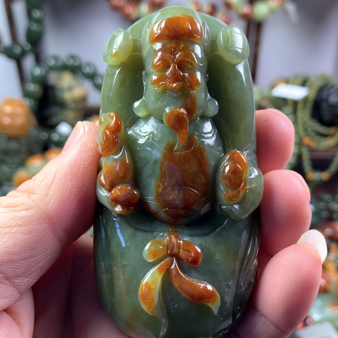 透闪石质玉把件未镶嵌