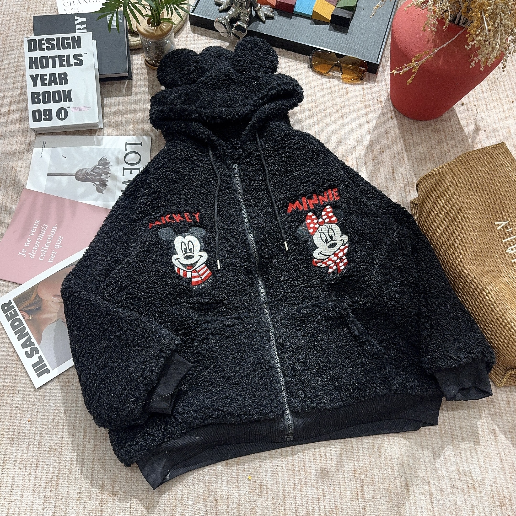 2025秋冬新款休闲宽松百搭可爱风耳朵长袖厚外套5337