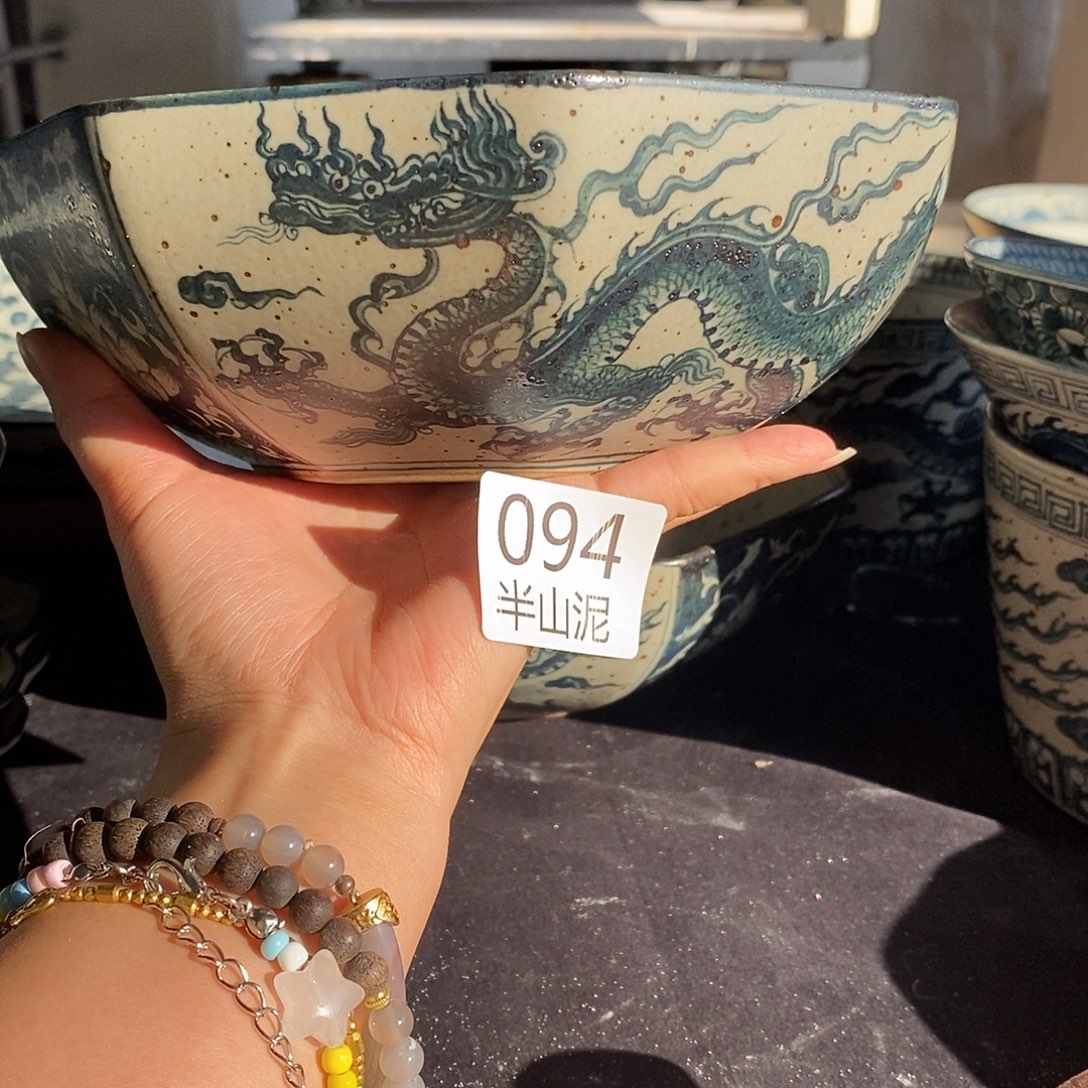 陶手工手绘青花高温陶瓷