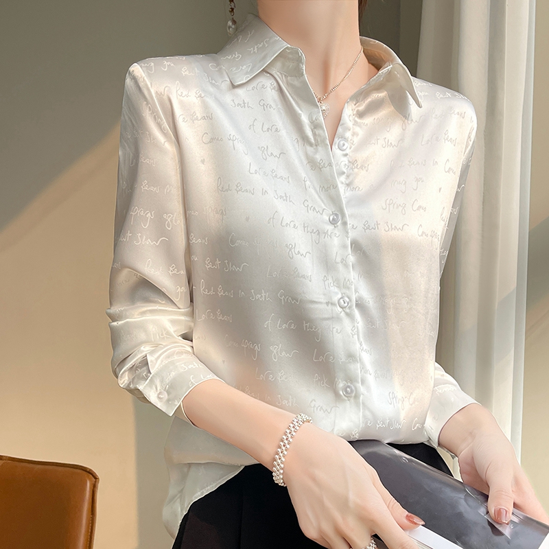 316--印花高奢气质打底衬衫