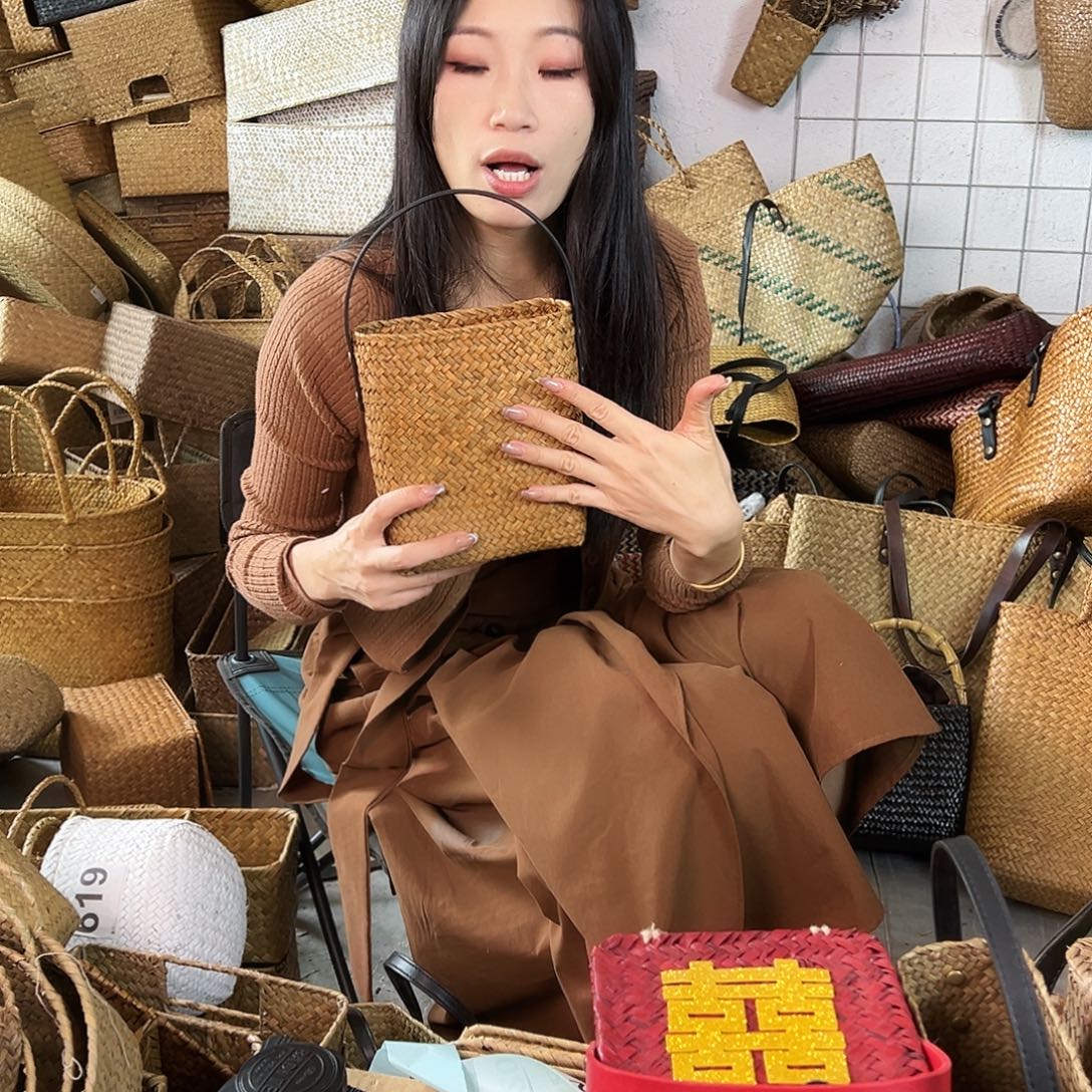 编织带草编包/草编收纳盒微瑕疵