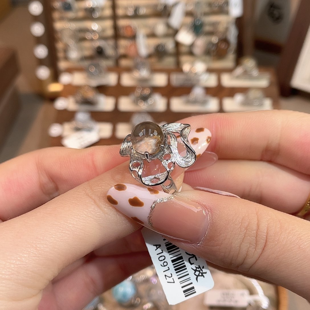 水晶手链银S925镶嵌不**菜925银