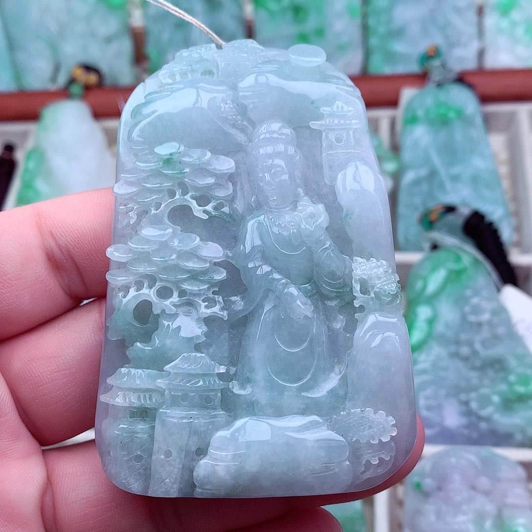 翡翠未镶嵌吊坠(不含链)