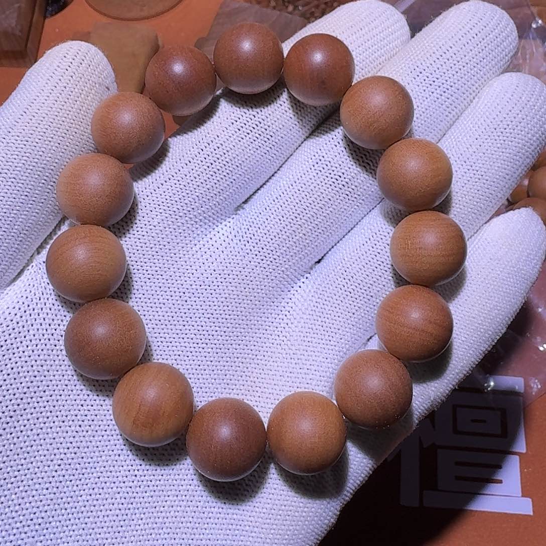 檀香木1.5×15颗黑肉横纹沉水微瑕疵