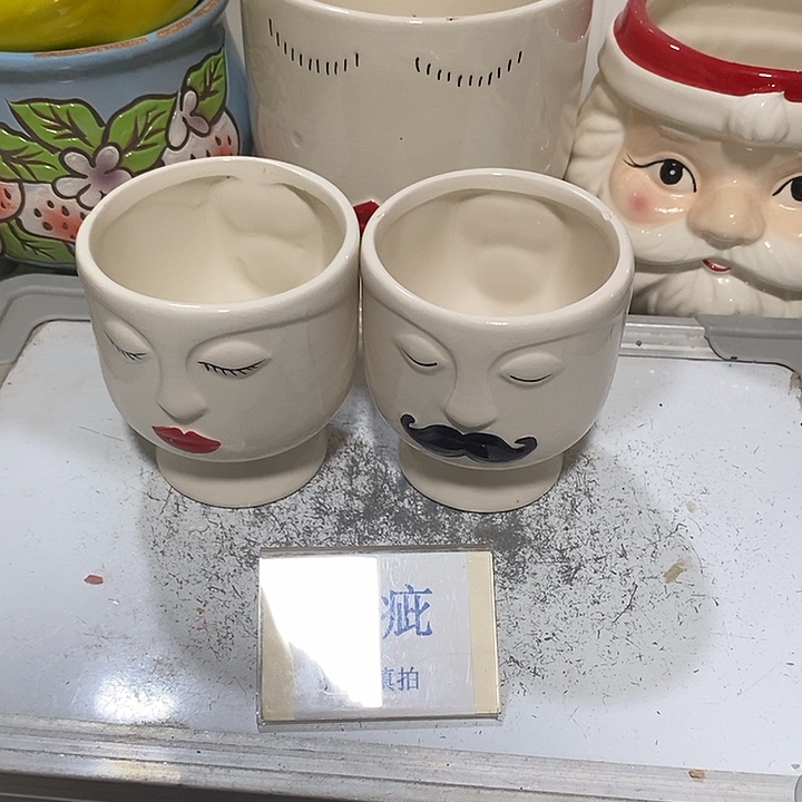 紫砂花盆多肉植物盆瑕疵有孔