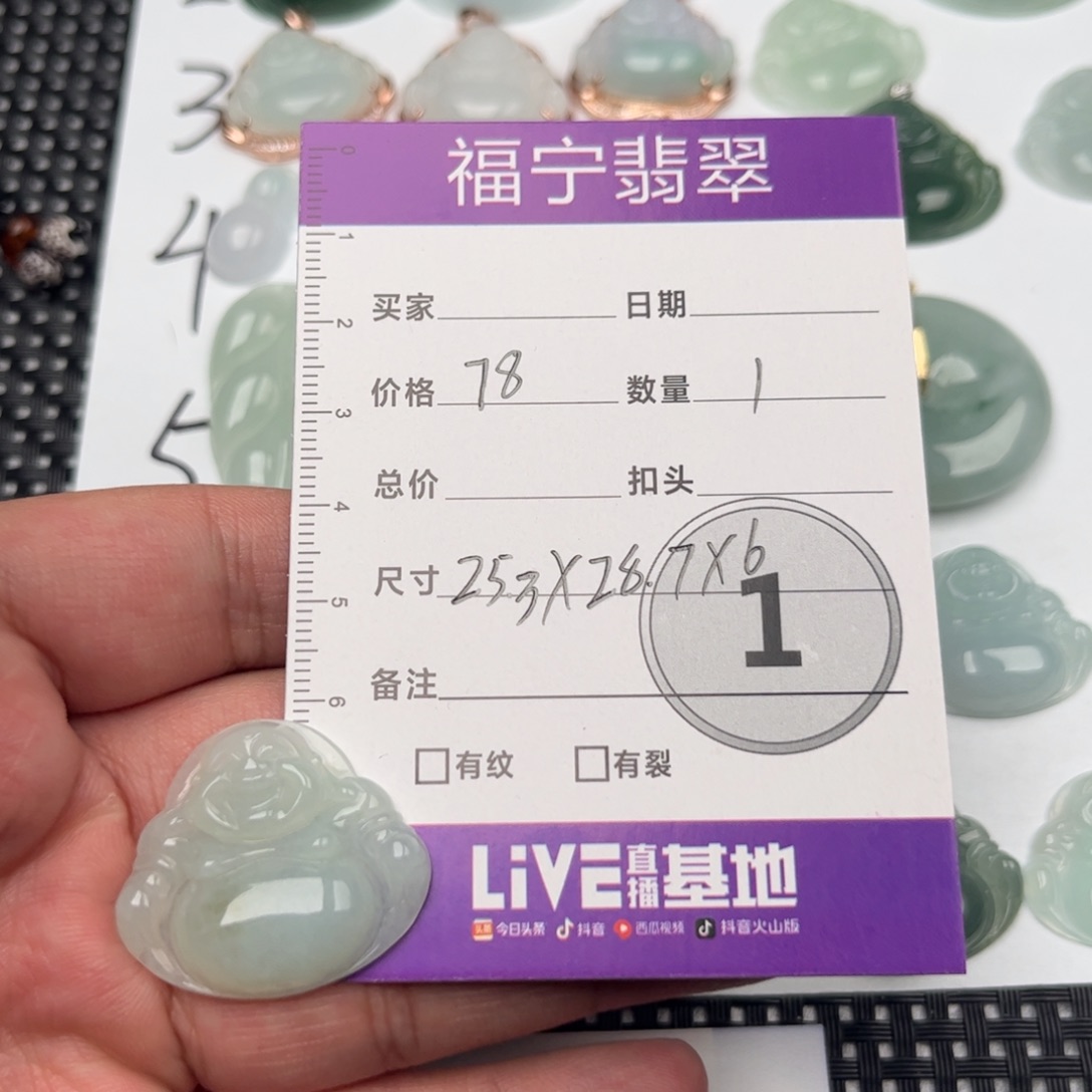 翡翠颈饰未镶嵌吊坠