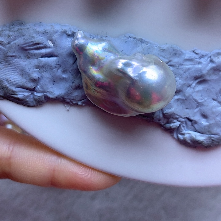 淡水珍珠耳饰银S925镶嵌y**a