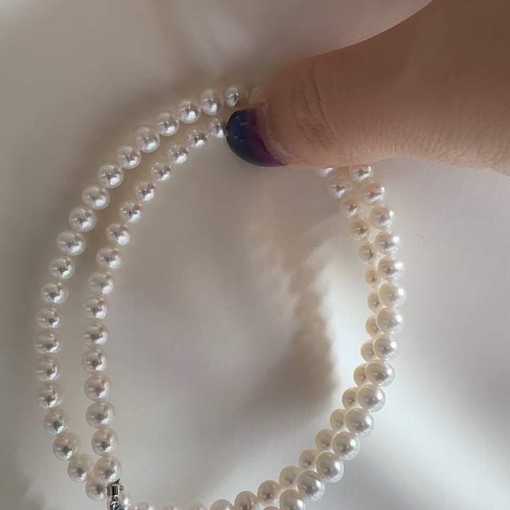 *****淡水珍珠银S925镶嵌颈饰4.5-5mm