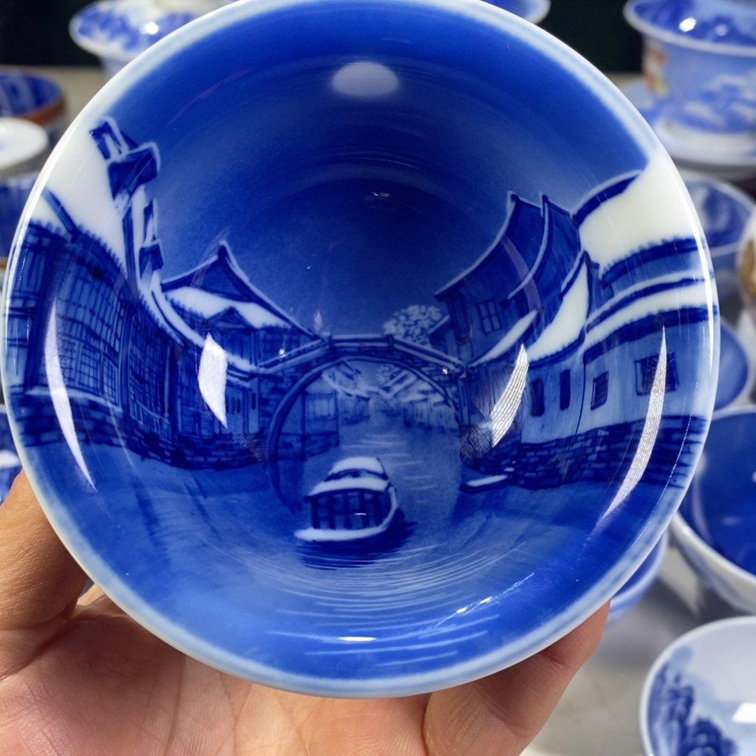 青花水乡主人杯杯
