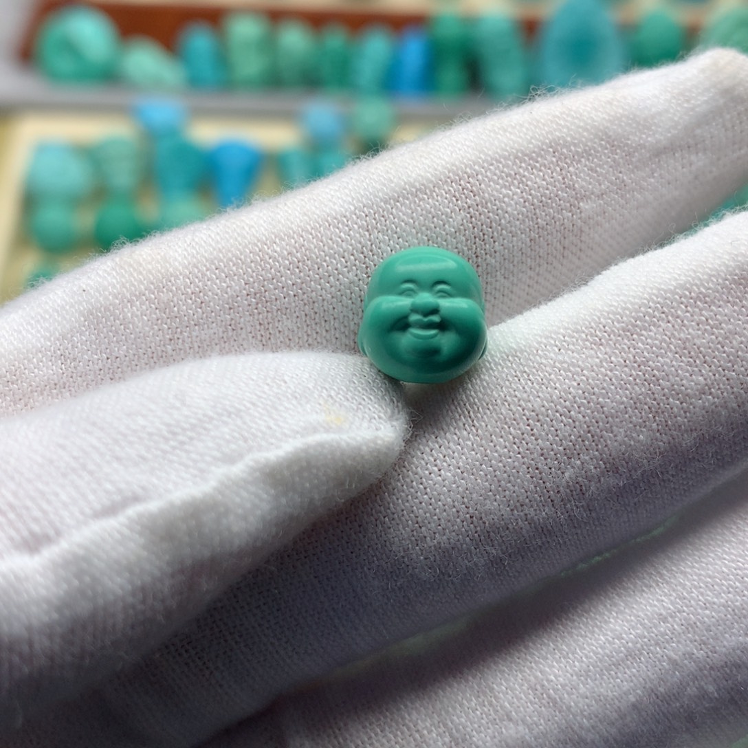 高瓷绿色卡8弥勒佛