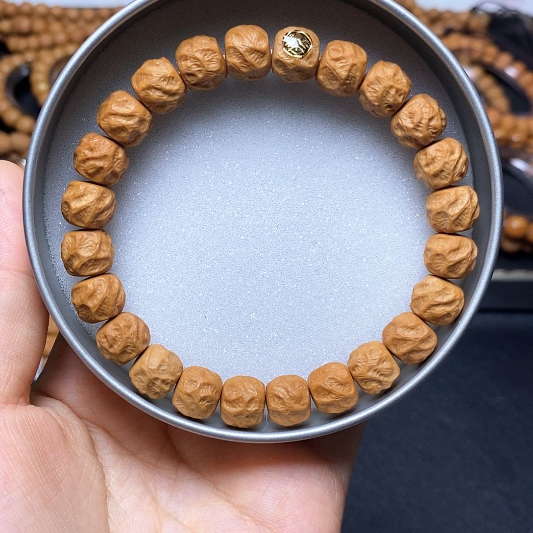 猴头核桃手串金标观山无相尺寸10左右全品单号163号