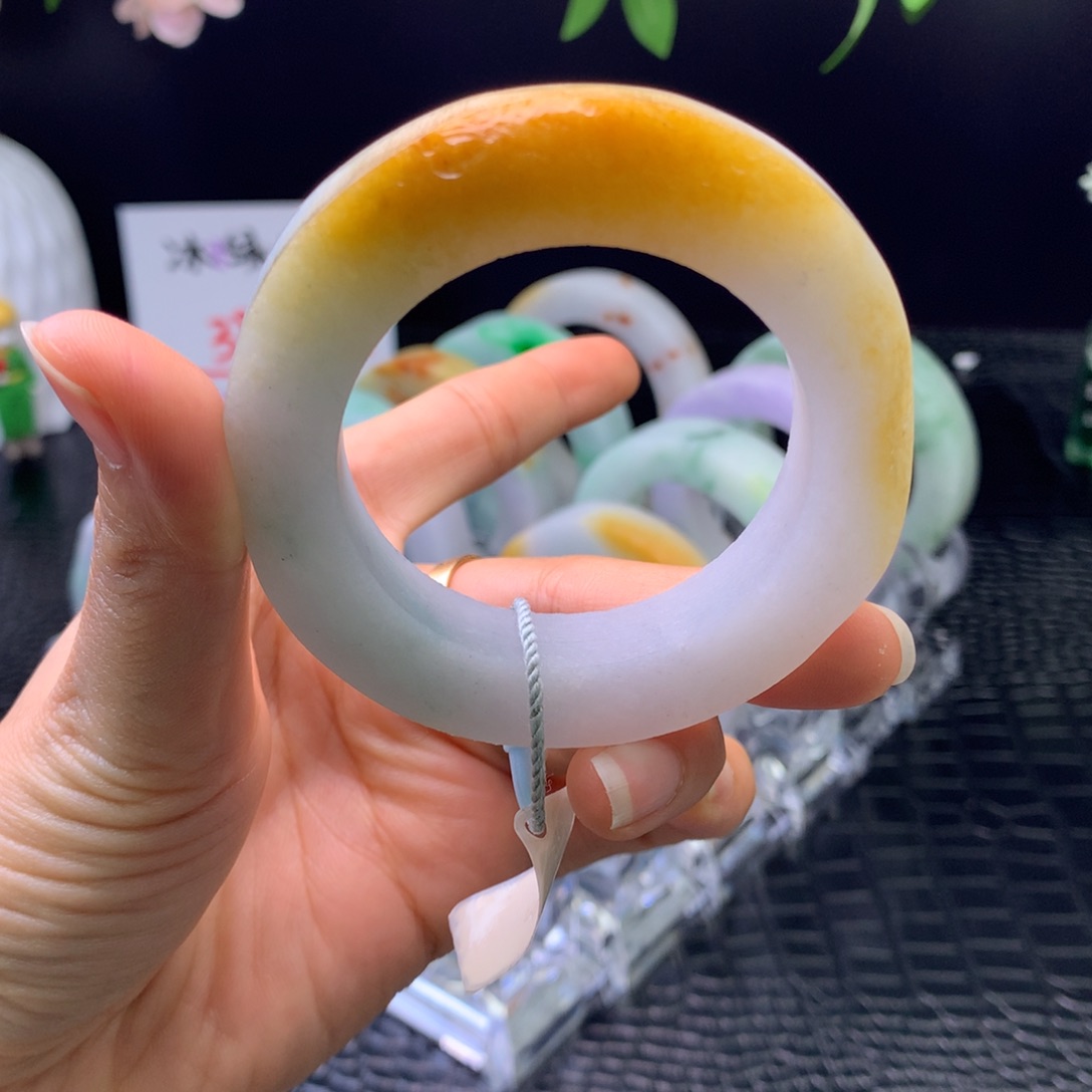 定制翡翠未镶嵌手镯48-56