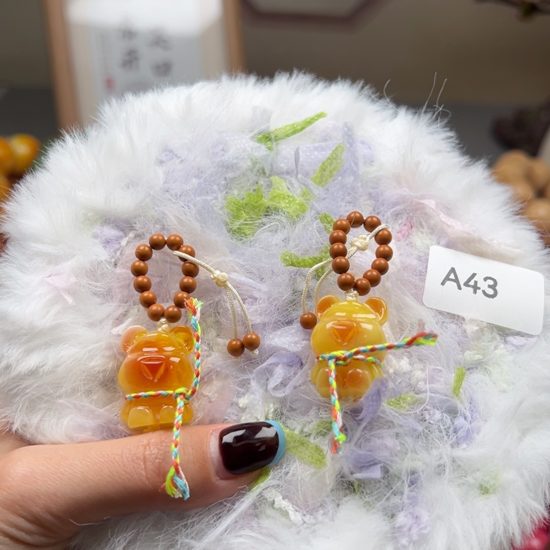 吊坠菩提根/象牙果通货a43小熊挂件随机一颗23m
