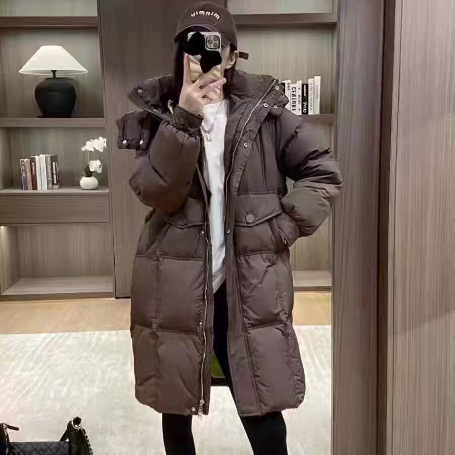 【羽绒服】索尼尔保羅冬季保暖加绒加厚款宽松外套女装3894[YYJ]