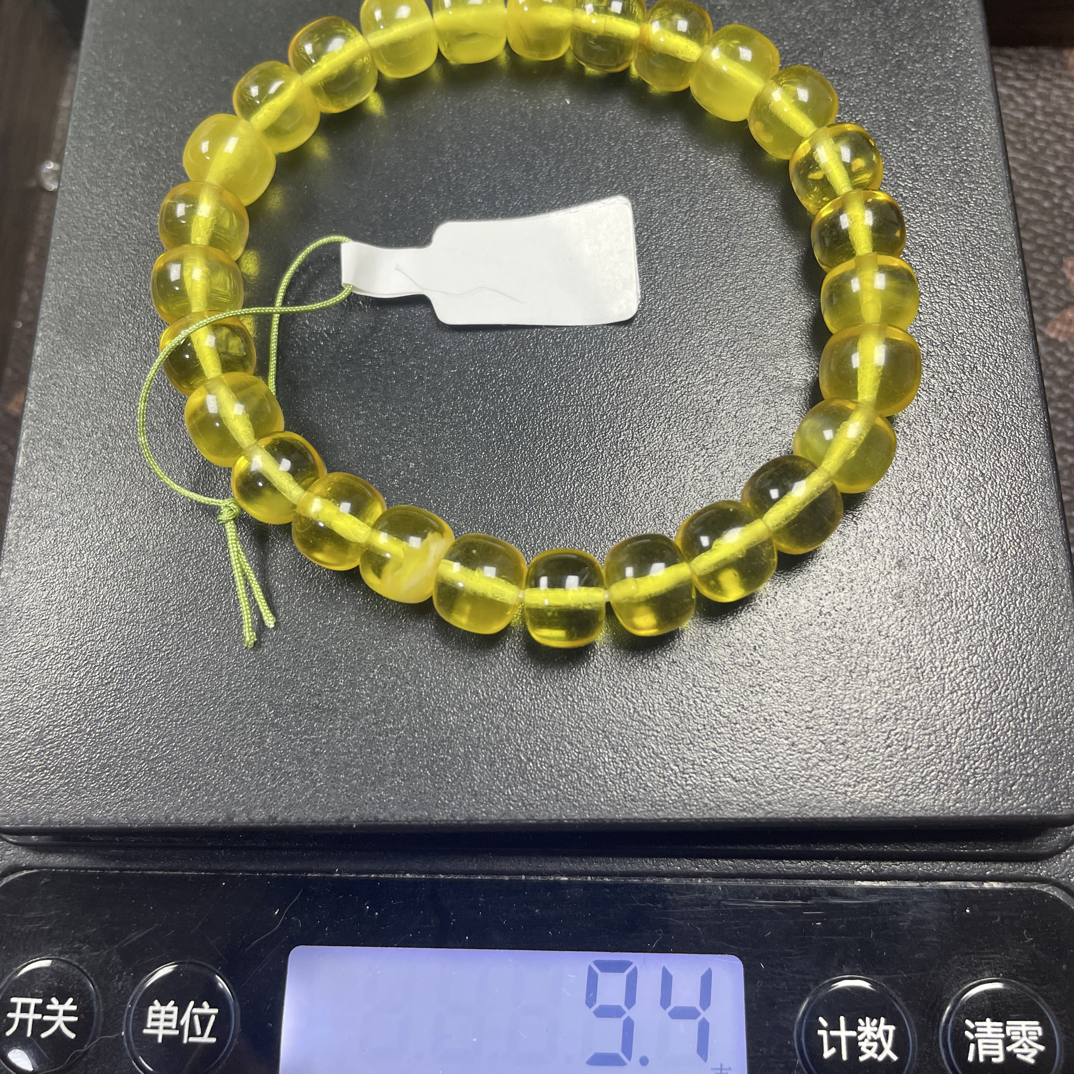 8mm➕老型金珀蜜蜡手串微瑕