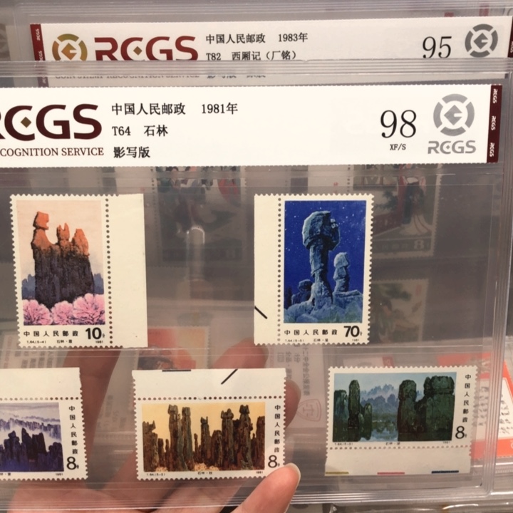 T64石林带边纸邮票98