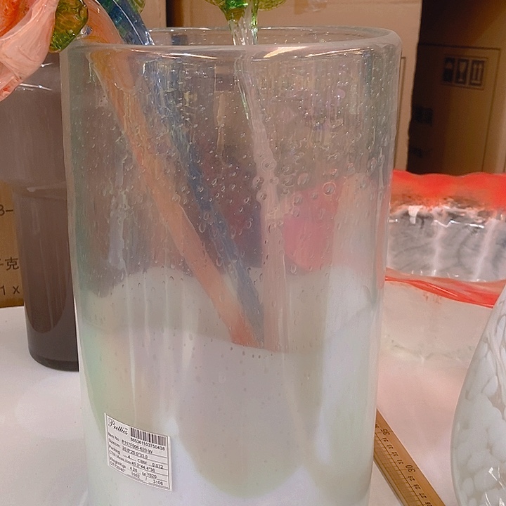 琉璃高度33厘米琉璃花瓶